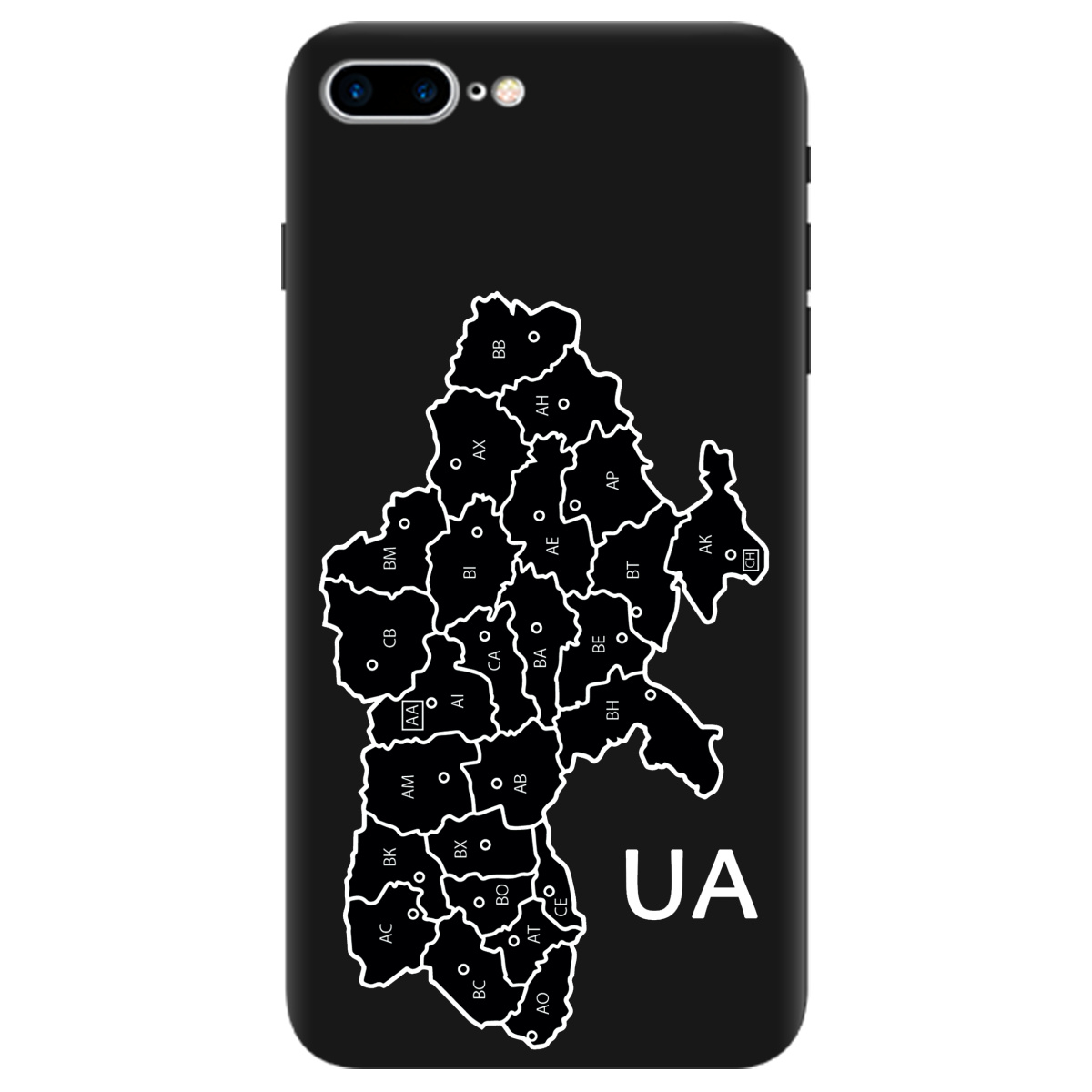 Чехол для Apple iPhone 7 Plus черный матовый soft touch UA - фото 1