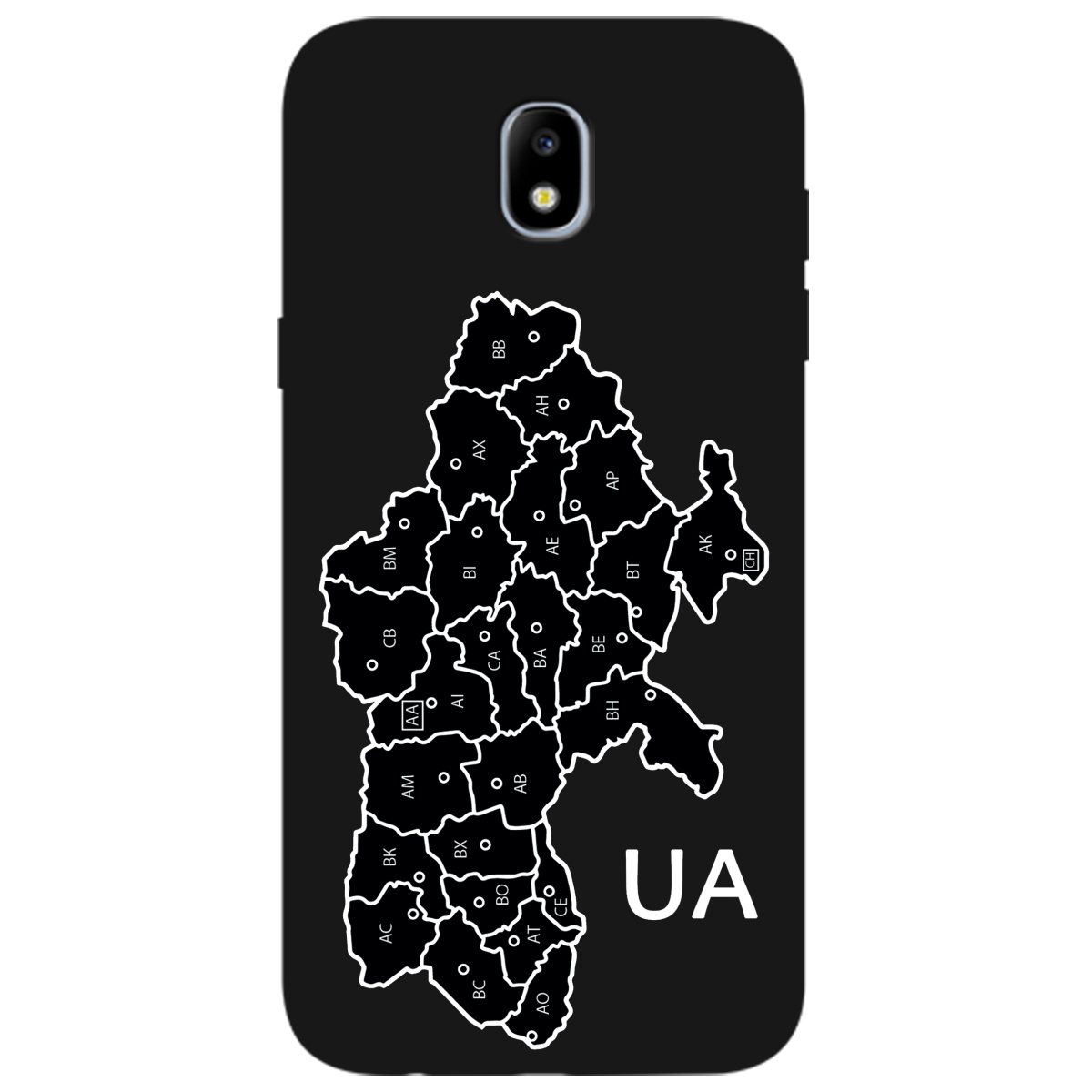 Чехол для Samsung Galaxy J5 2017 черный матовый soft touch UA - фото 1