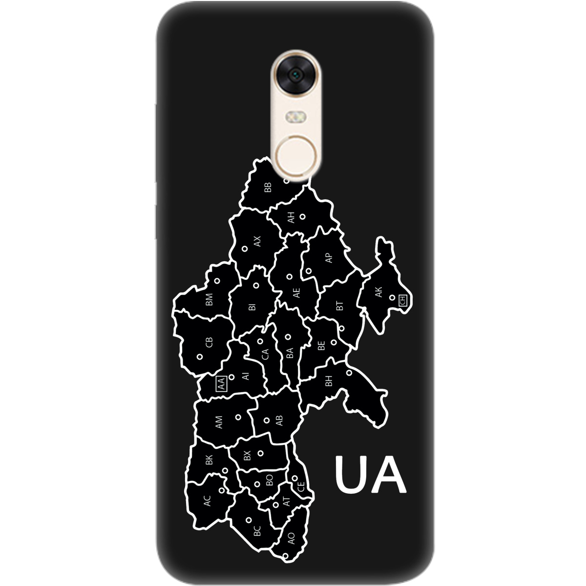 Чехол для Xiaomi Redmi 5 Plus черный матовый soft touch UA - фото 1