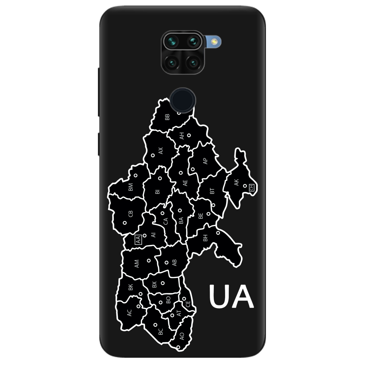 Чехол для Xiaomi Redmi Note 9 черный матовый soft touch UA - фото 1