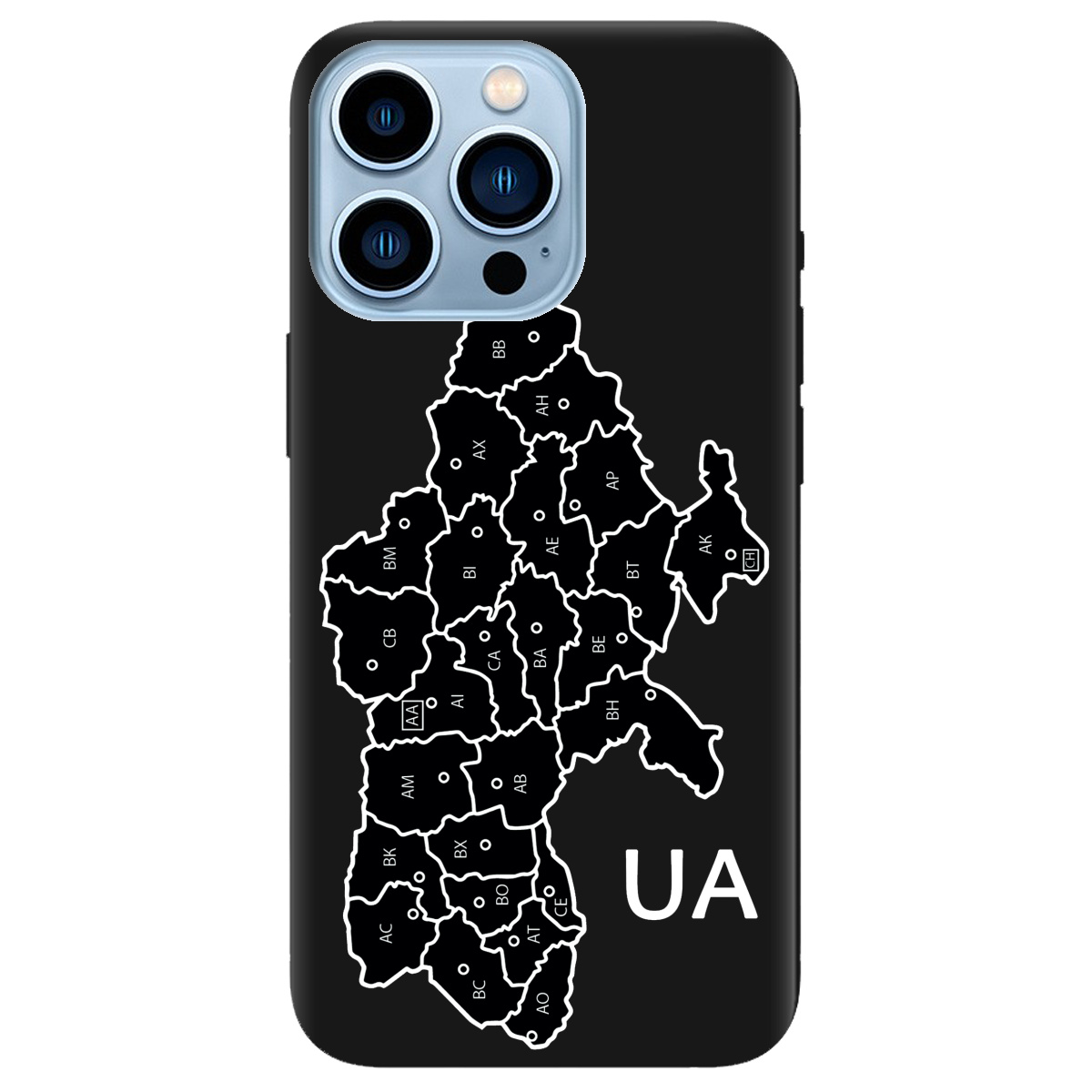 Чехол для Apple iPhone 13 Pro Max черный матовый soft touch UA - фото 1