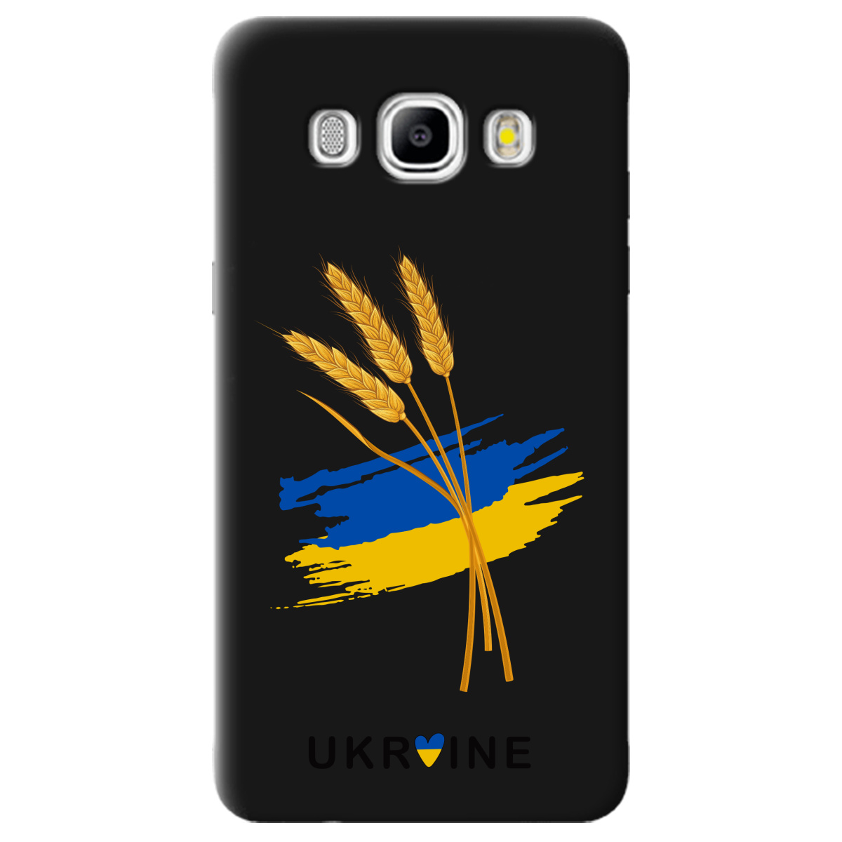 Чехол для Samsung Galaxy J5 2016 черный матовый soft touch Spikelets - фото 1