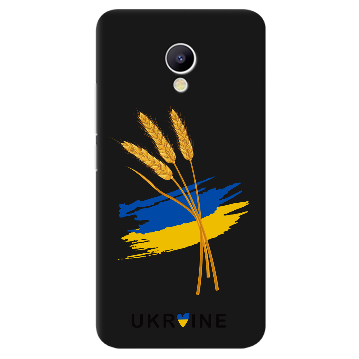 Чехол для Meizu M5 черный матовый soft touch Spikelets - фото 1