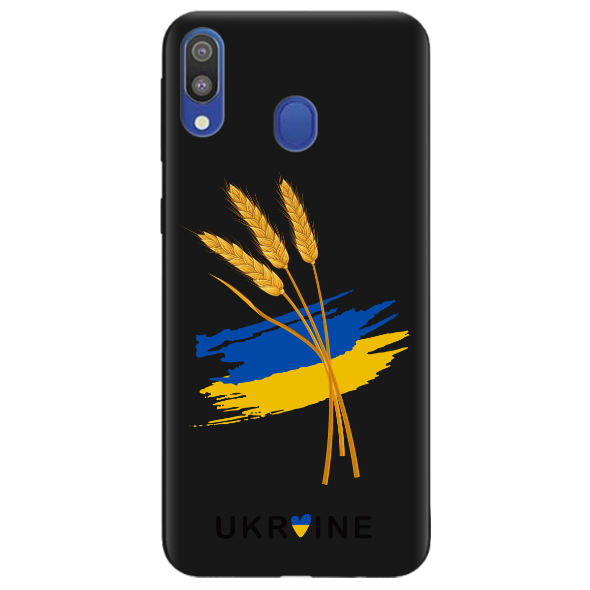 Чехол для Samsung Galaxy A40 черный матовый soft touch Spikelets - фото 1