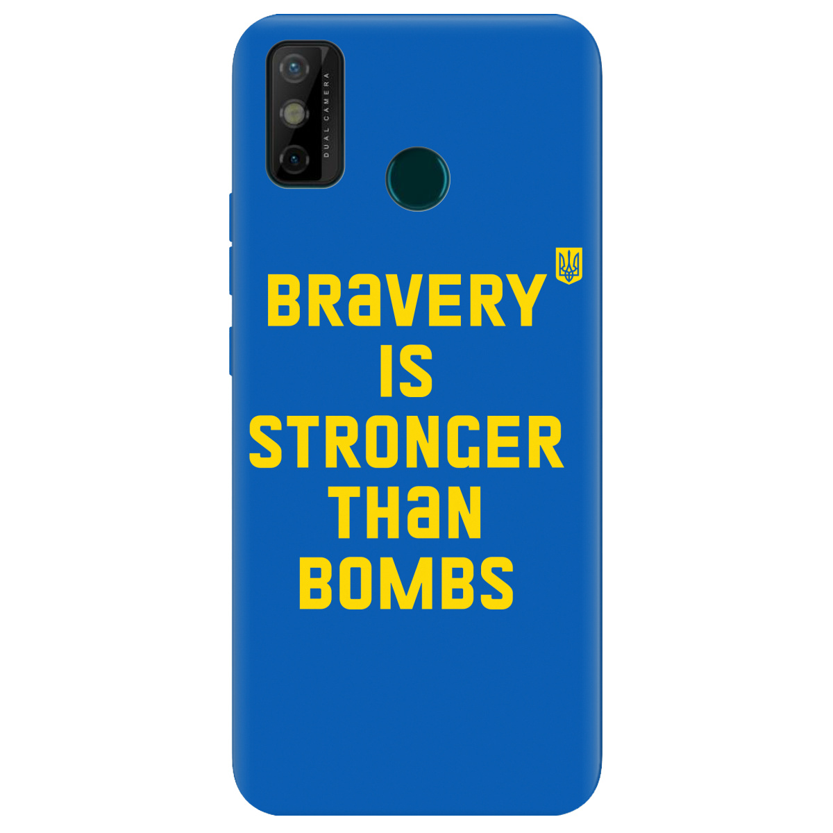 Чехол для Tecno Spark 6 Go Bravery is stronger than bombs - фото 1