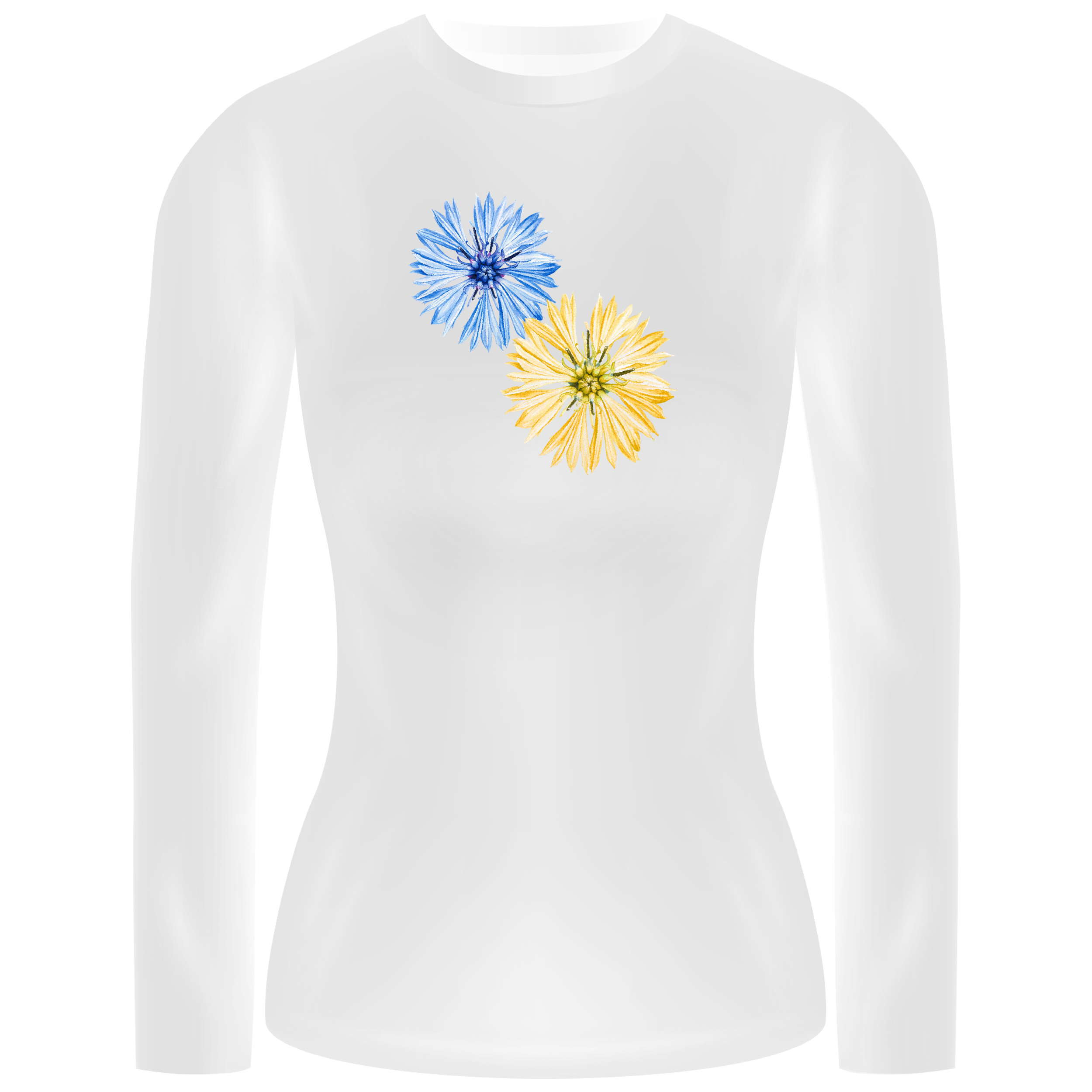 Лонгслив женский белый хлопок/эластан Cornflower XXXL - фото 1