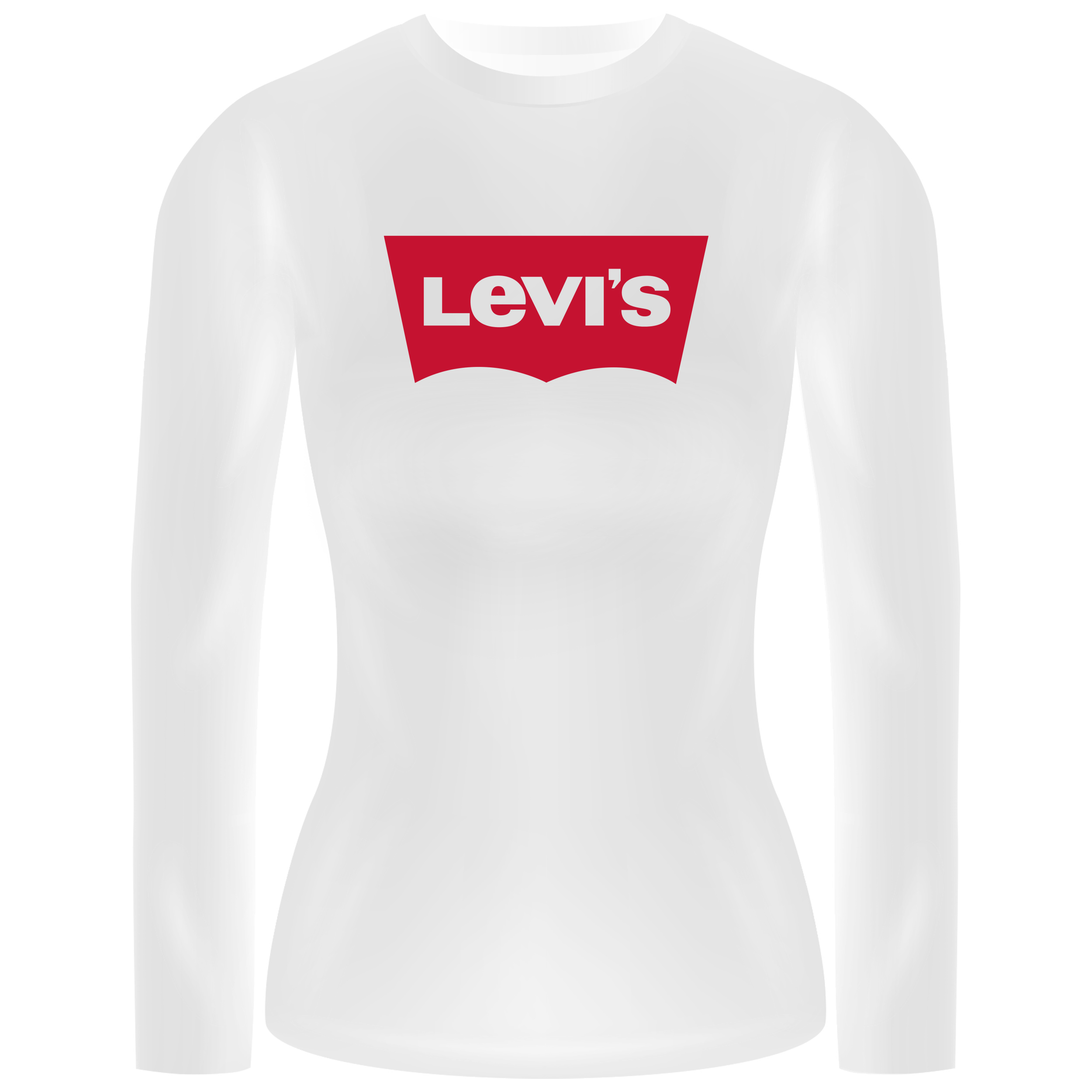 Лонгслив женский белый хлопок/эластан Levi's XS - фото 1