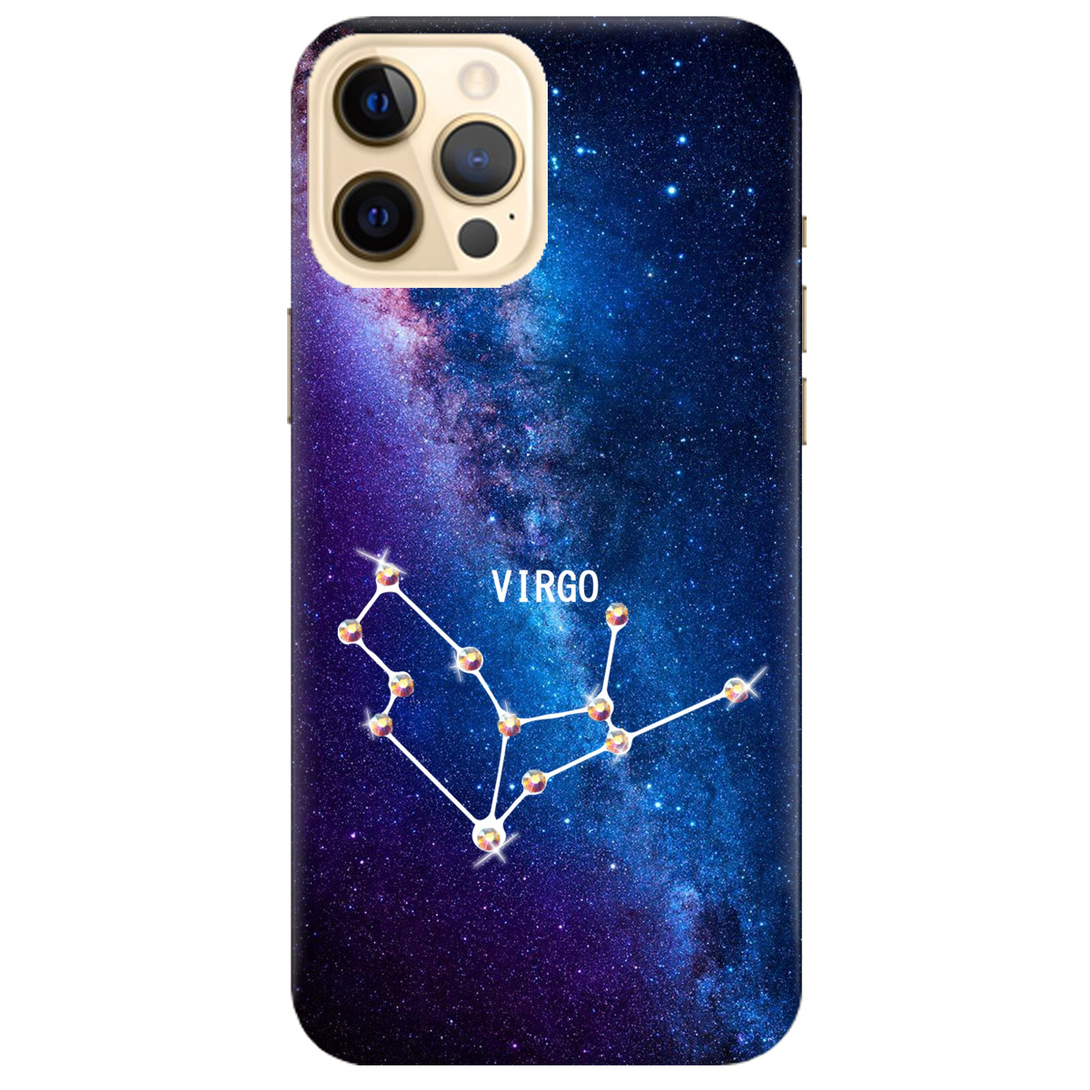 Чехол для Apple iPhone 12 Pro Virgo (Дева) со стразами - фото 1