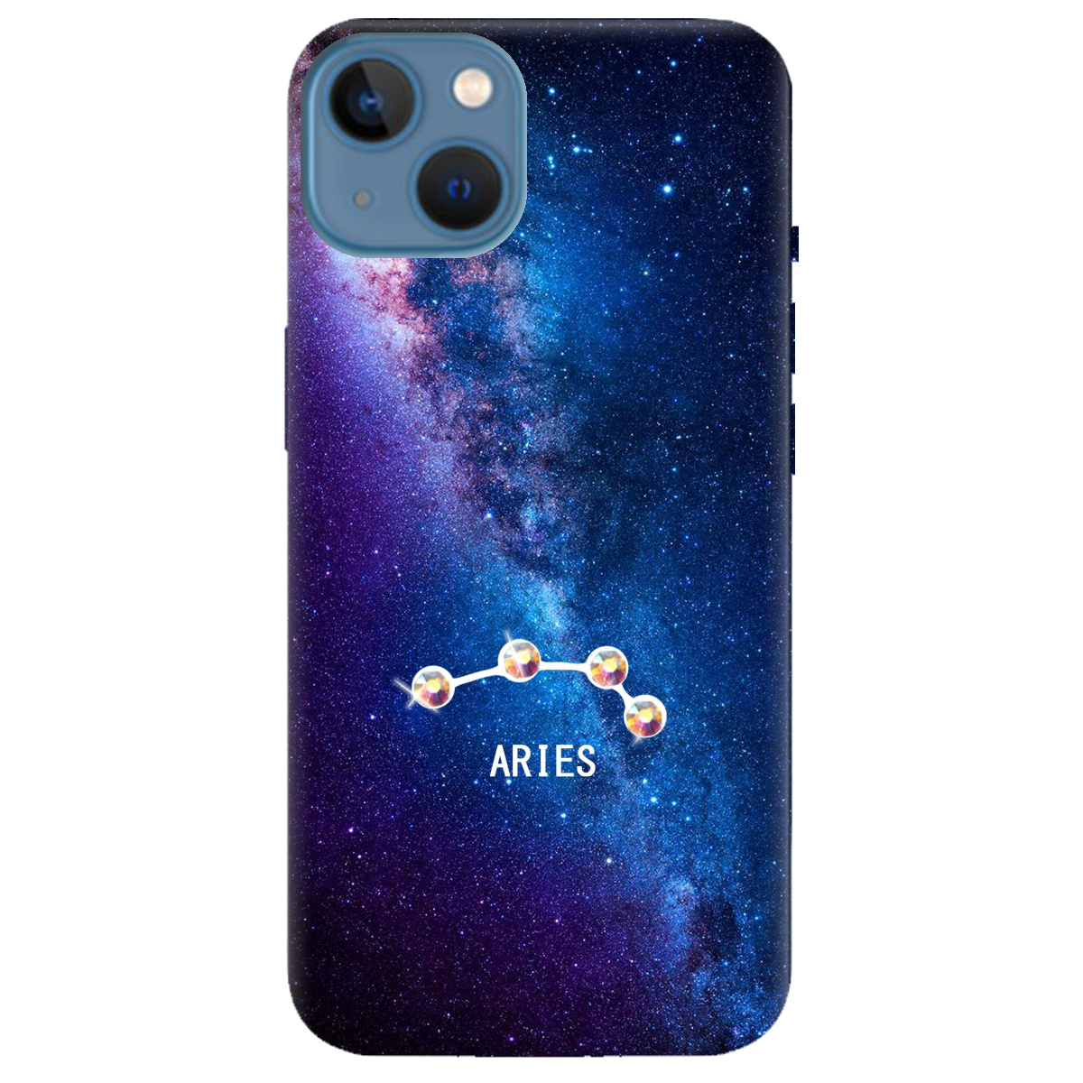 Чехол для Apple iPhone 13 Aries (Овен) со стразами - фото 1