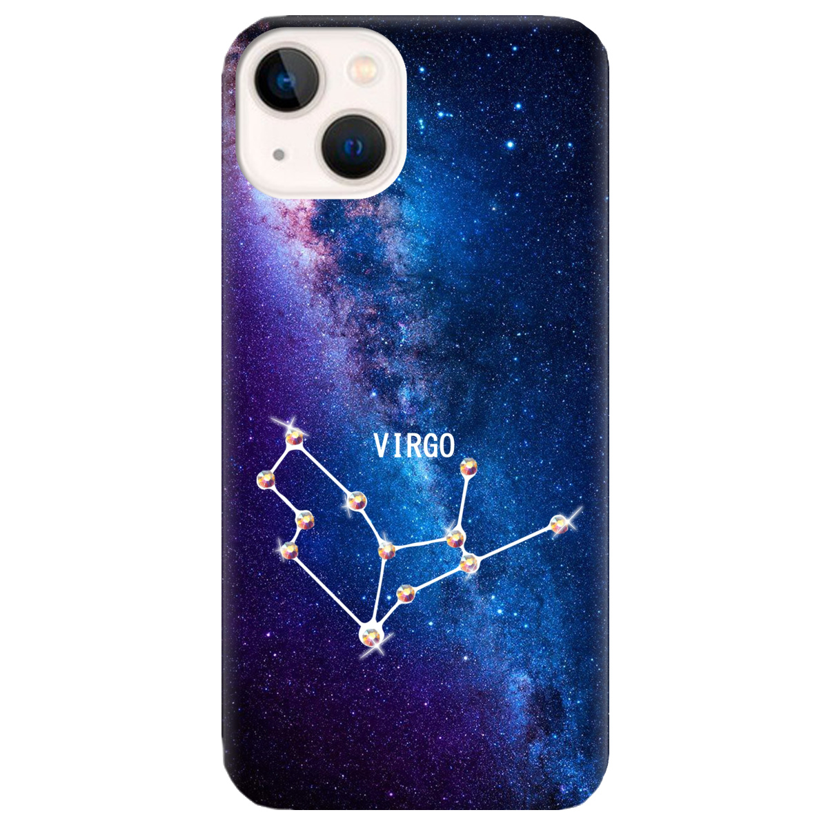 Чехол для Apple iPhone 13 Mini Virgo (Дева) со стразами - фото 1