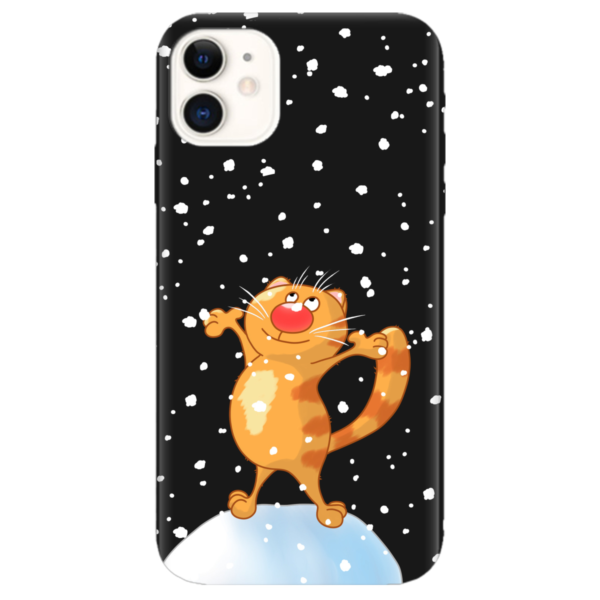 Чехол для Apple iPhone 11 черный матовый soft touch By Happy - фото 1