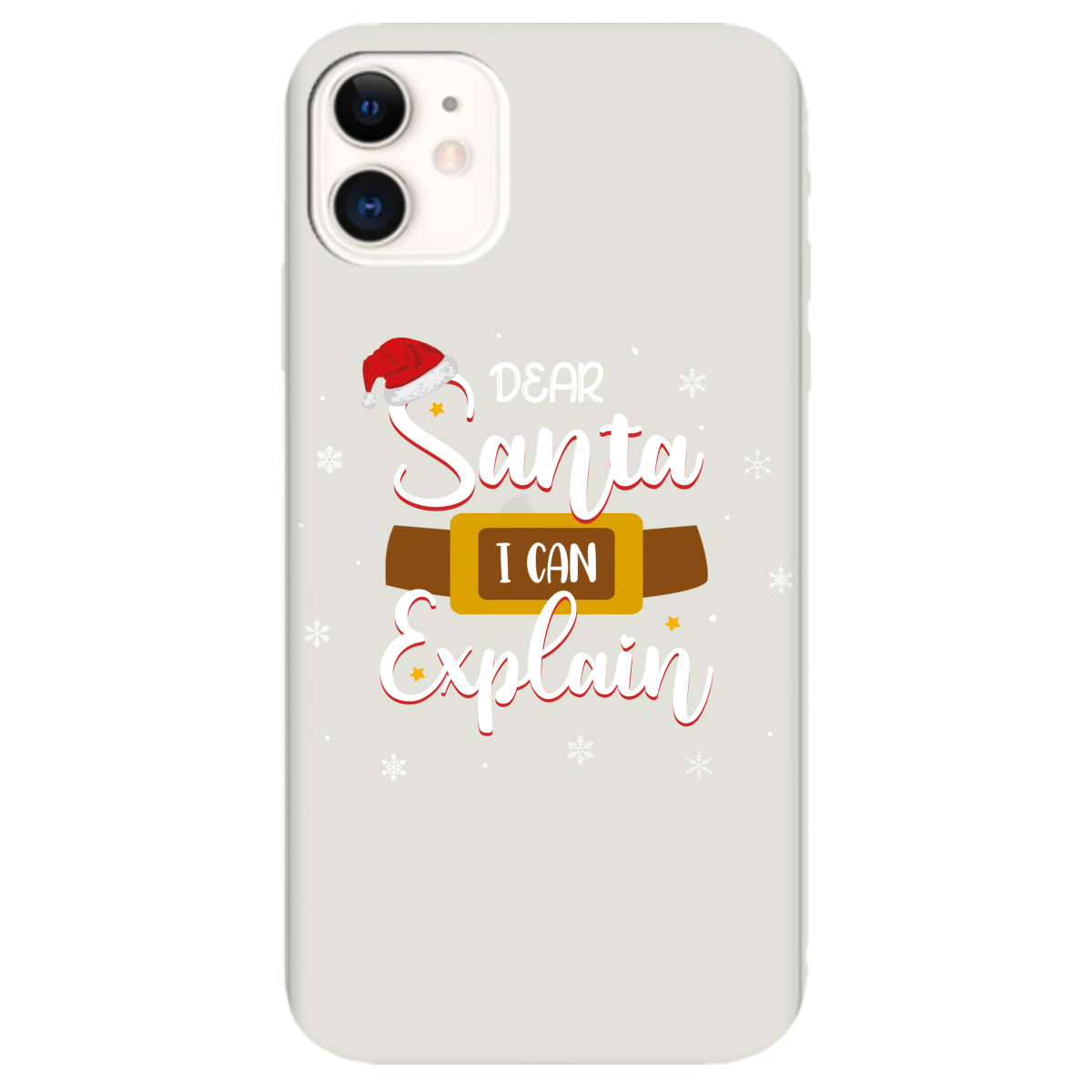 Чохол для Apple iPhone 11 напівпрозорий матовий soft touch Dear Santa - фото 1