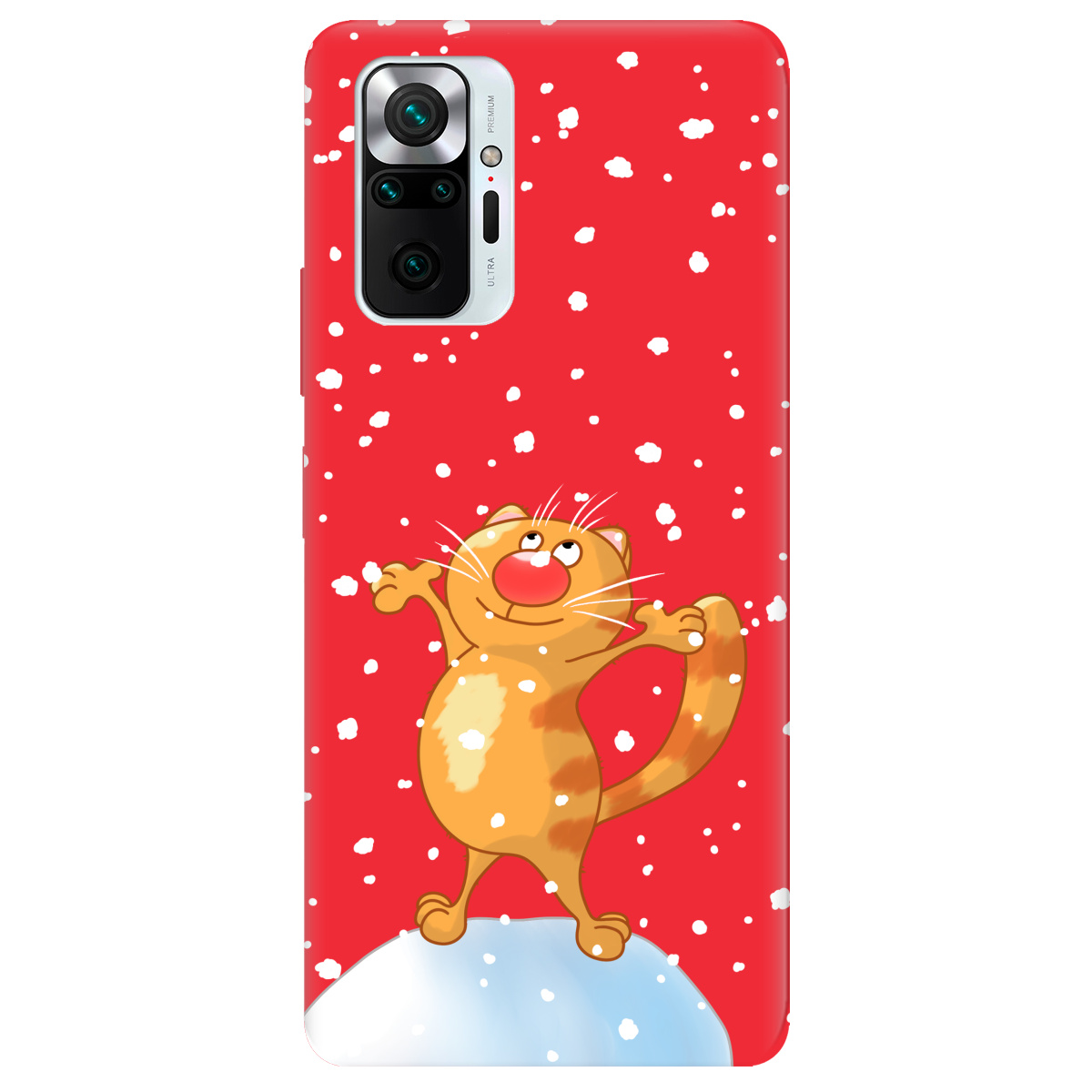 Чохол для Xiaomi Redmi Note 10 Pro яскраво-червоний матовий soft touch By Happy - фото 1