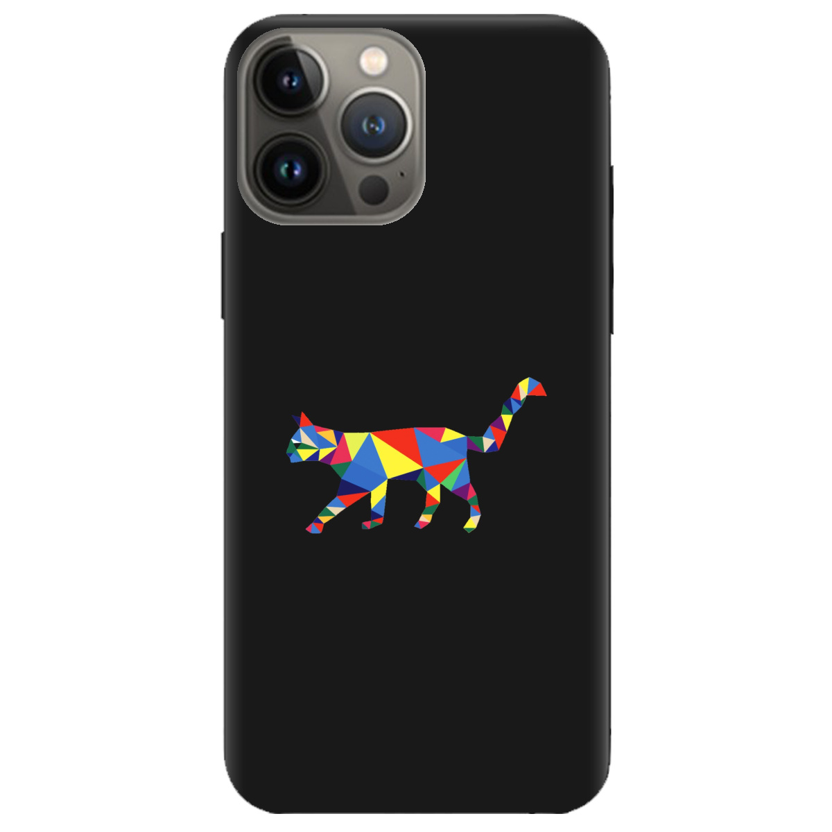 Чохол для Apple iPhone 13 Pro чорний матовий soft touch Cat - фото 1