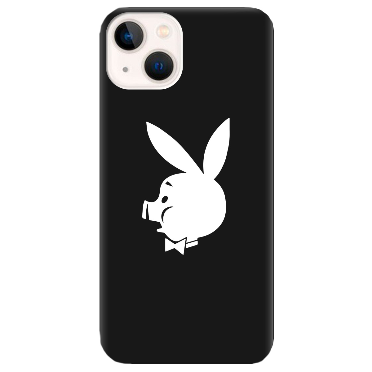 Чохол для Apple iPhone 13 Mini чорний матовий soft touch Piggy - фото 1