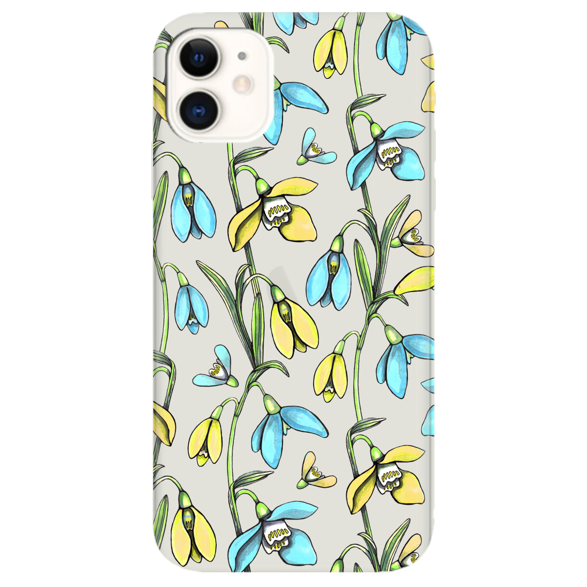 Чохол для Apple iPhone 11 напівпрозорий матовий soft touch Проліски - фото 1