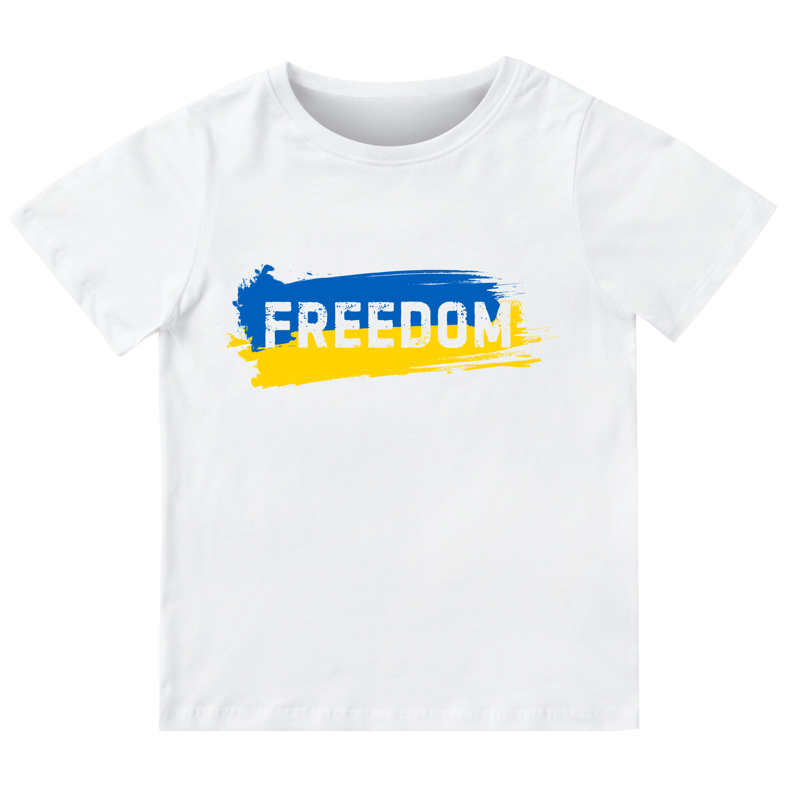 Футболка дитяча біла бавовна/еластан Freedom 134 - фото 1