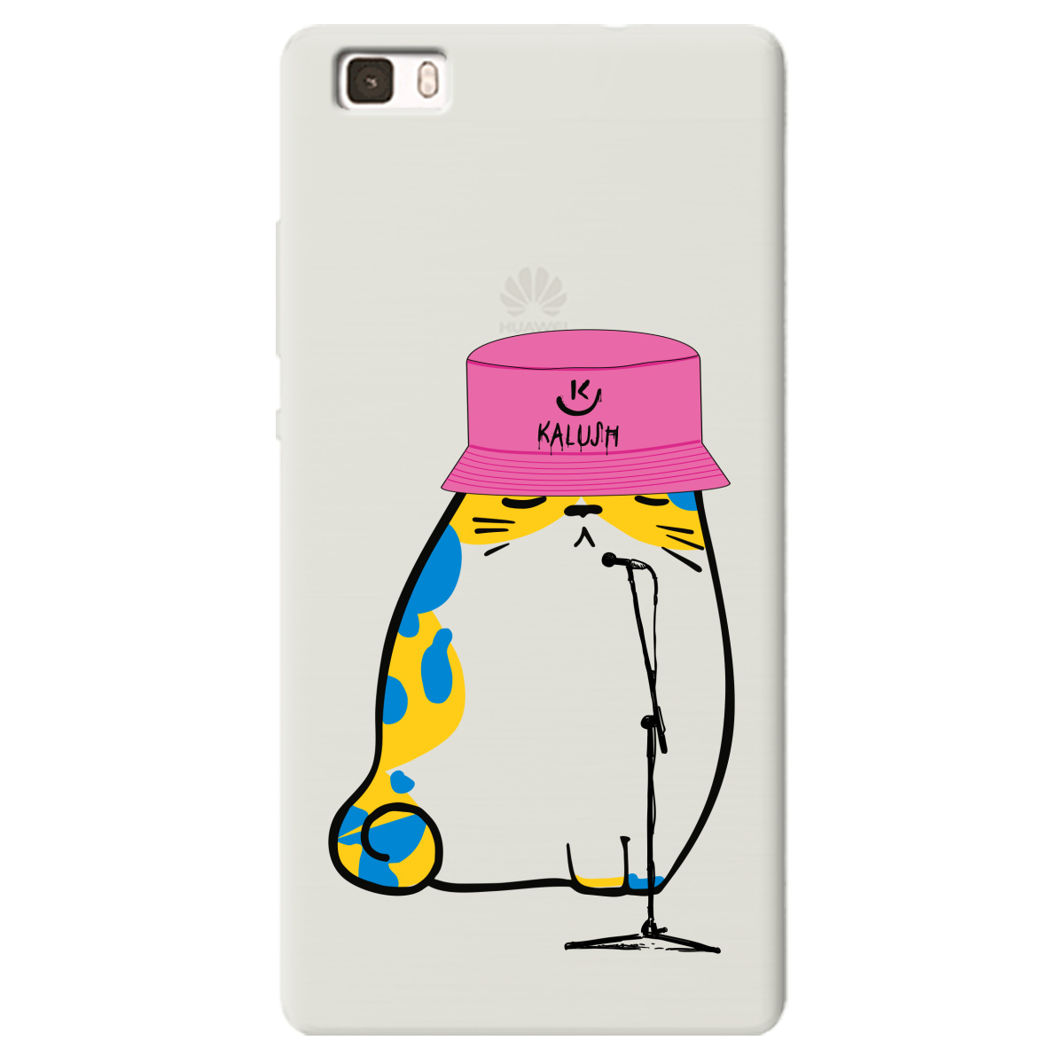 Чехол для Huawei P8 Lite полупрозрачный матовый soft touch Kalush - фото 1