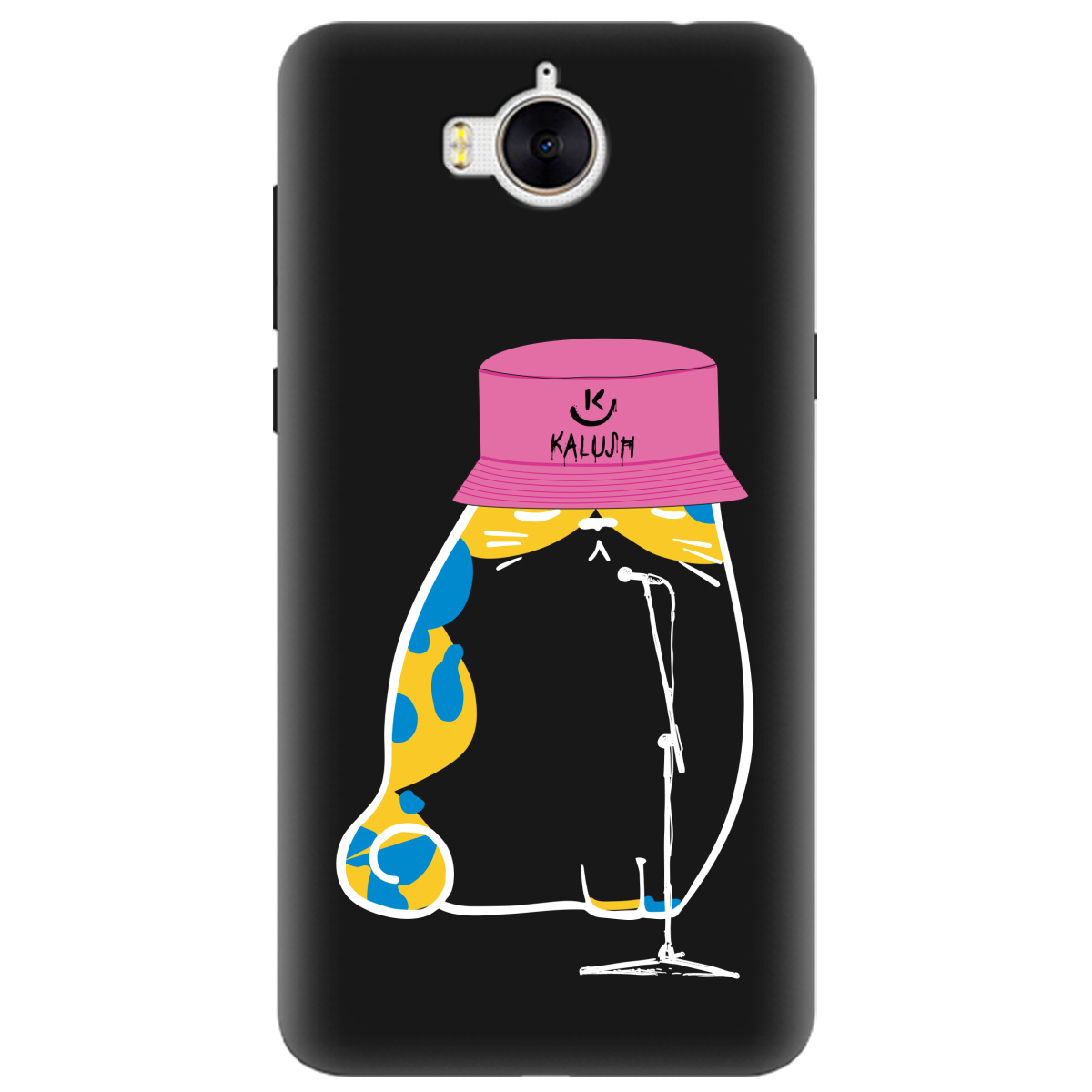 Чехол для Huawei Y5 2017 черный матовый soft touch Калуш - фото 1