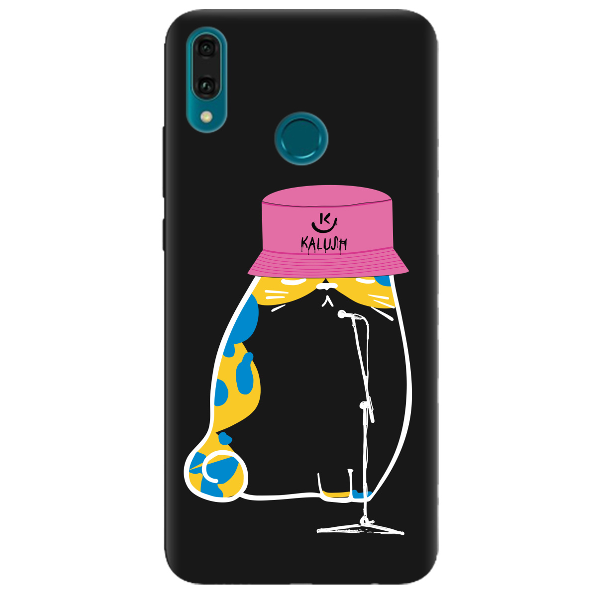 Чехол для Huawei Y9 2019 черный матовый soft touch Калуш - фото 1