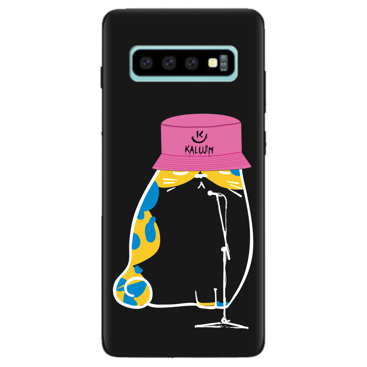 Чехол для Samsung Galaxy S10 Plus черный матовый soft touch Калуш - фото 1