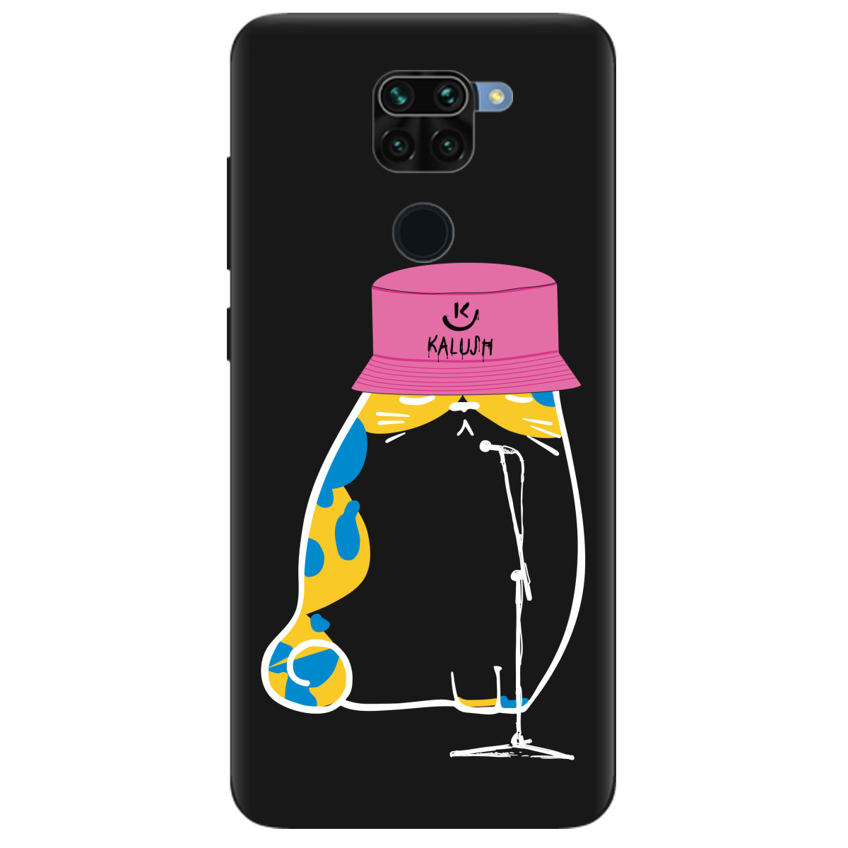 Чехол для Xiaomi Redmi Note 9 черный матовый soft touch Калуш - фото 1