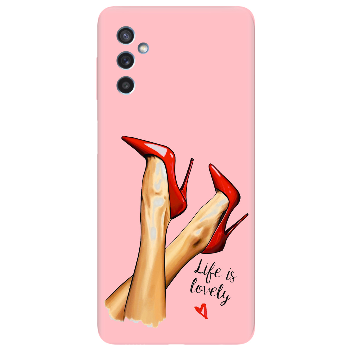 Чехол для Samsung Galaxy M52 нежно-розовый матовый soft touch Lovely - фото 1
