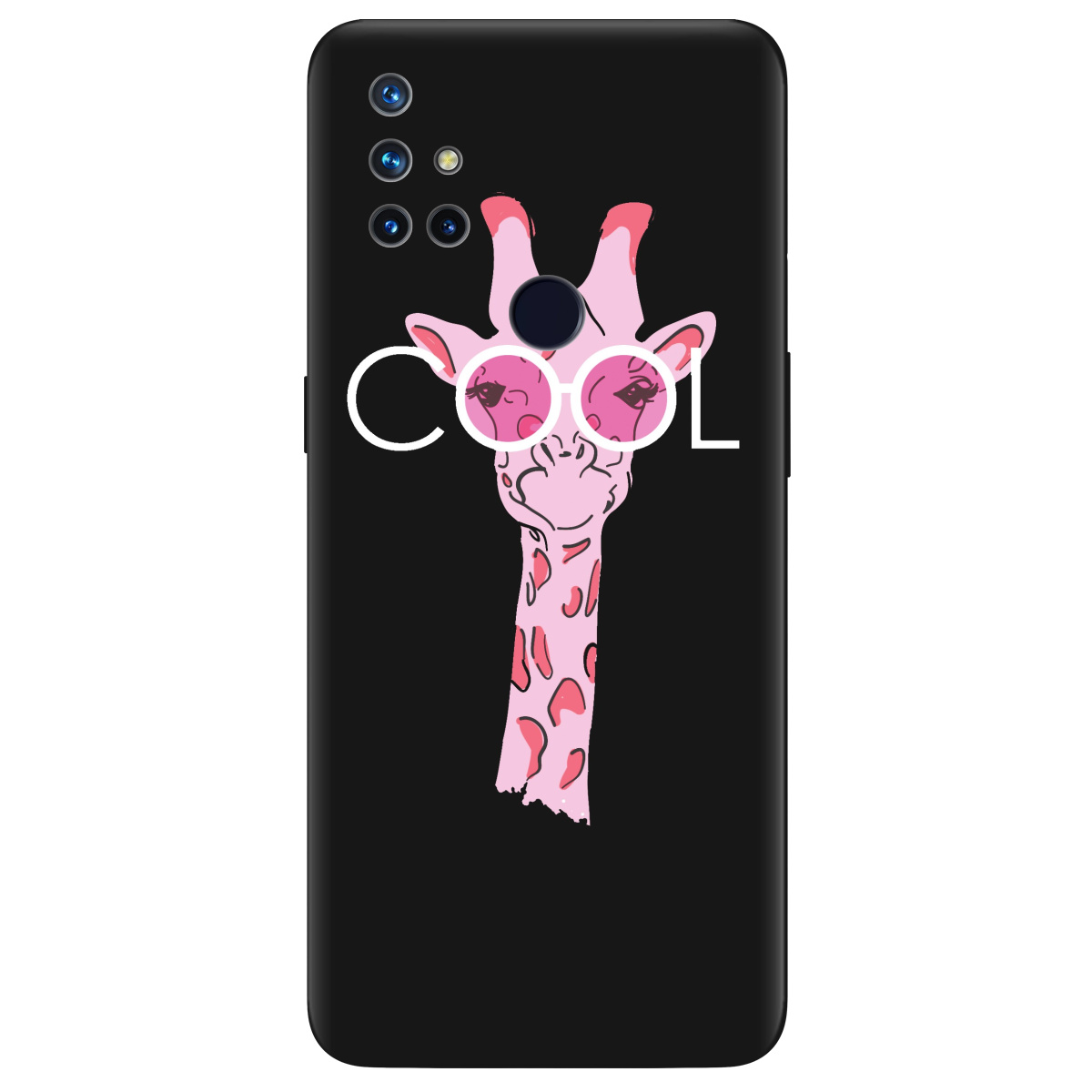 Чохол для OnePlus Nord N10 5G чорний матовий soft touch Cool giraffe - фото 1