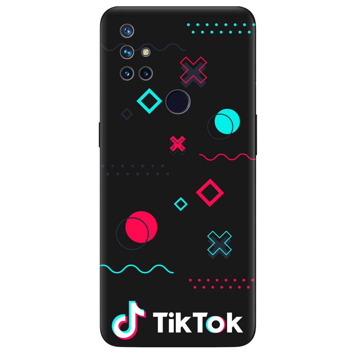 Чехол для OnePlus Nord N10 5G черный матовый soft touch TikTok - фото 1