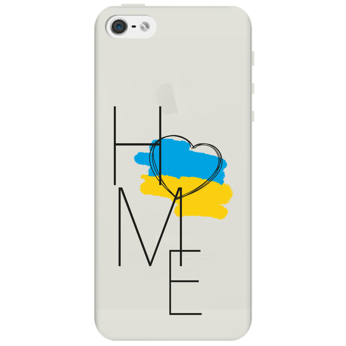 Чехол для Apple iPhone 5 / 5S полупрозрачный матовый soft touch Home - фото 1