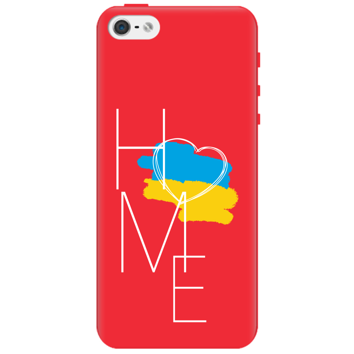 Чехол для Apple iPhone 5 / 5S ярко-красный матовый soft touch Дім - фото 1