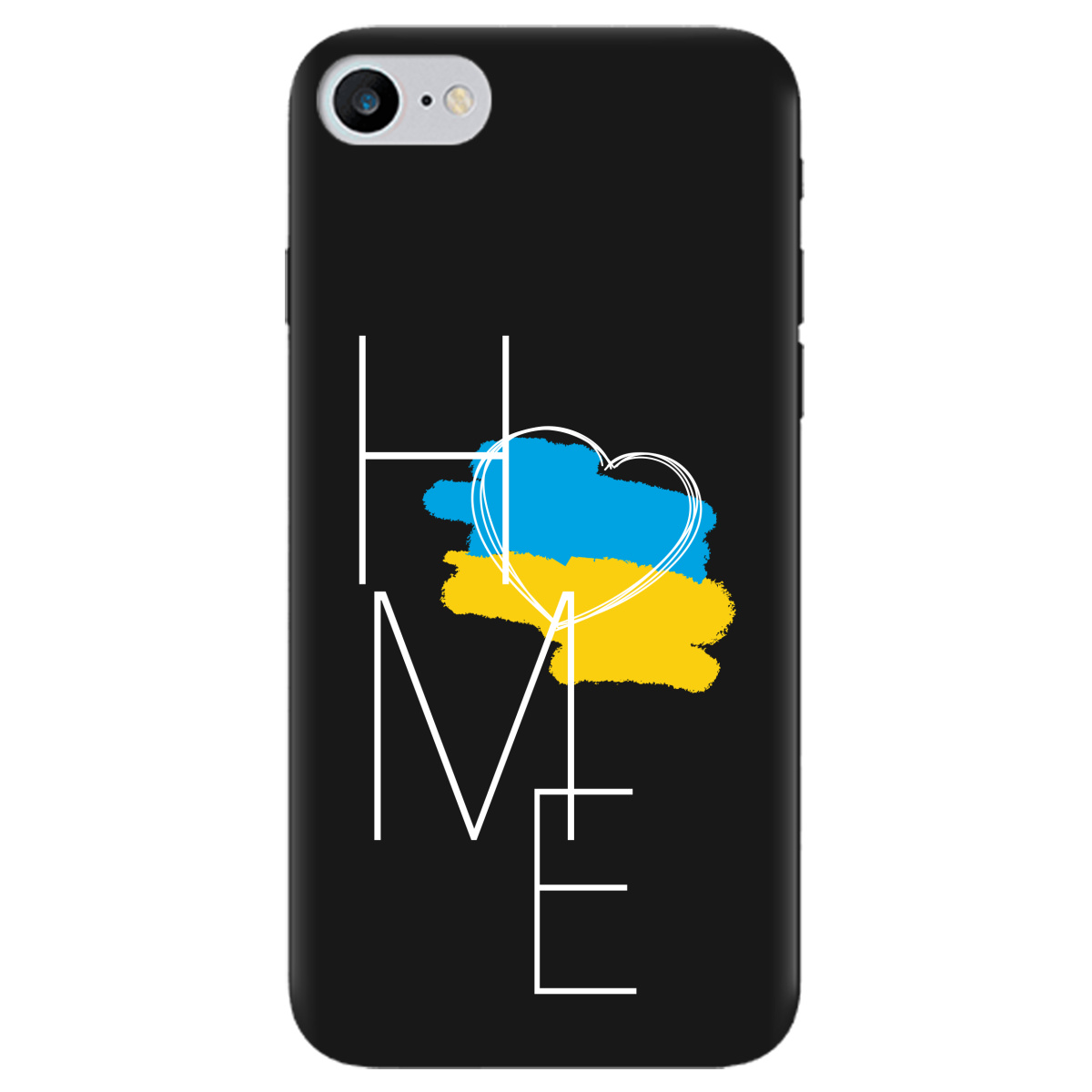 Чехол для Apple iPhone 8 черный матовый soft touch Дім - фото 1