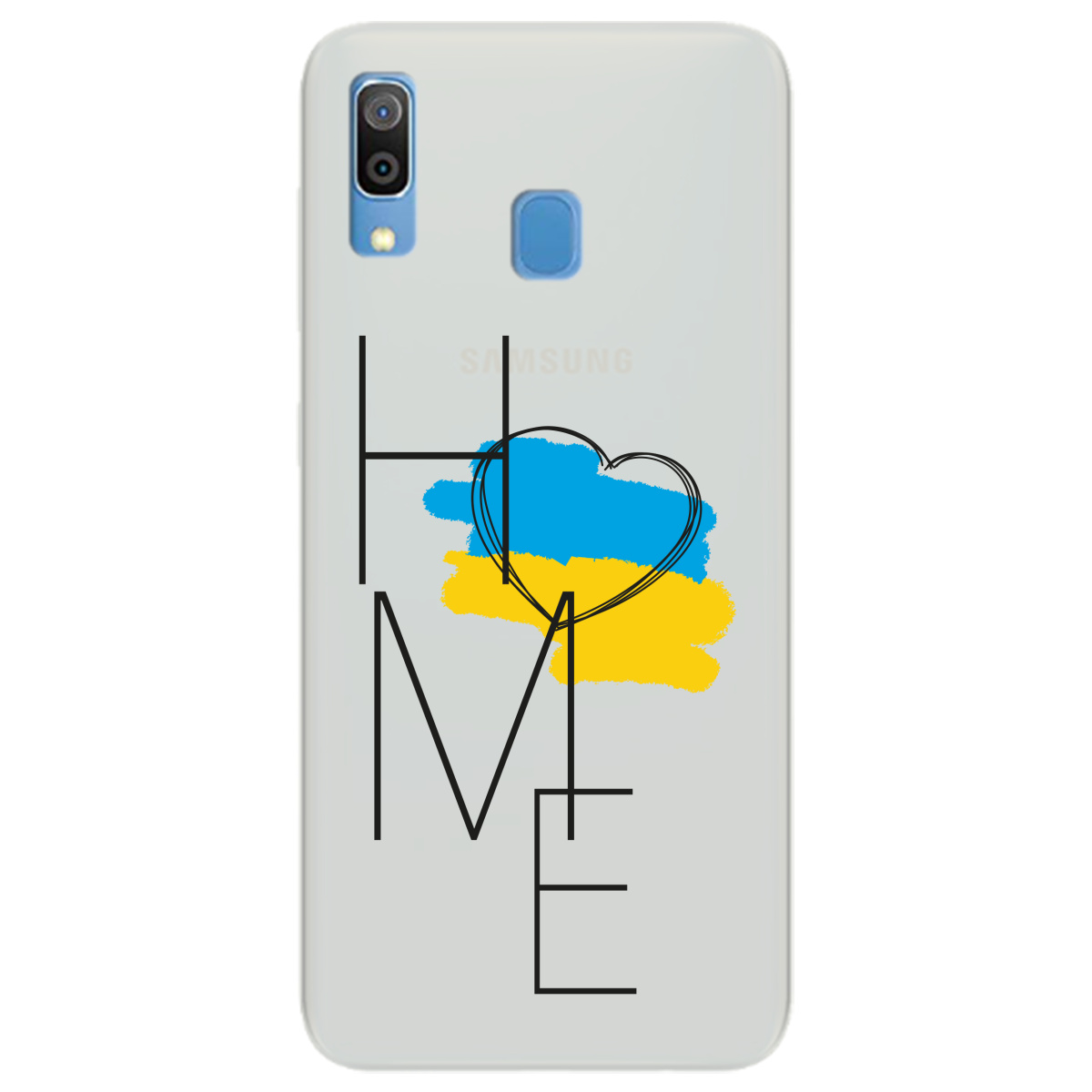 Чехол для Samsung Galaxy A20 полупрозрачный матовый soft touch Home - фото 1