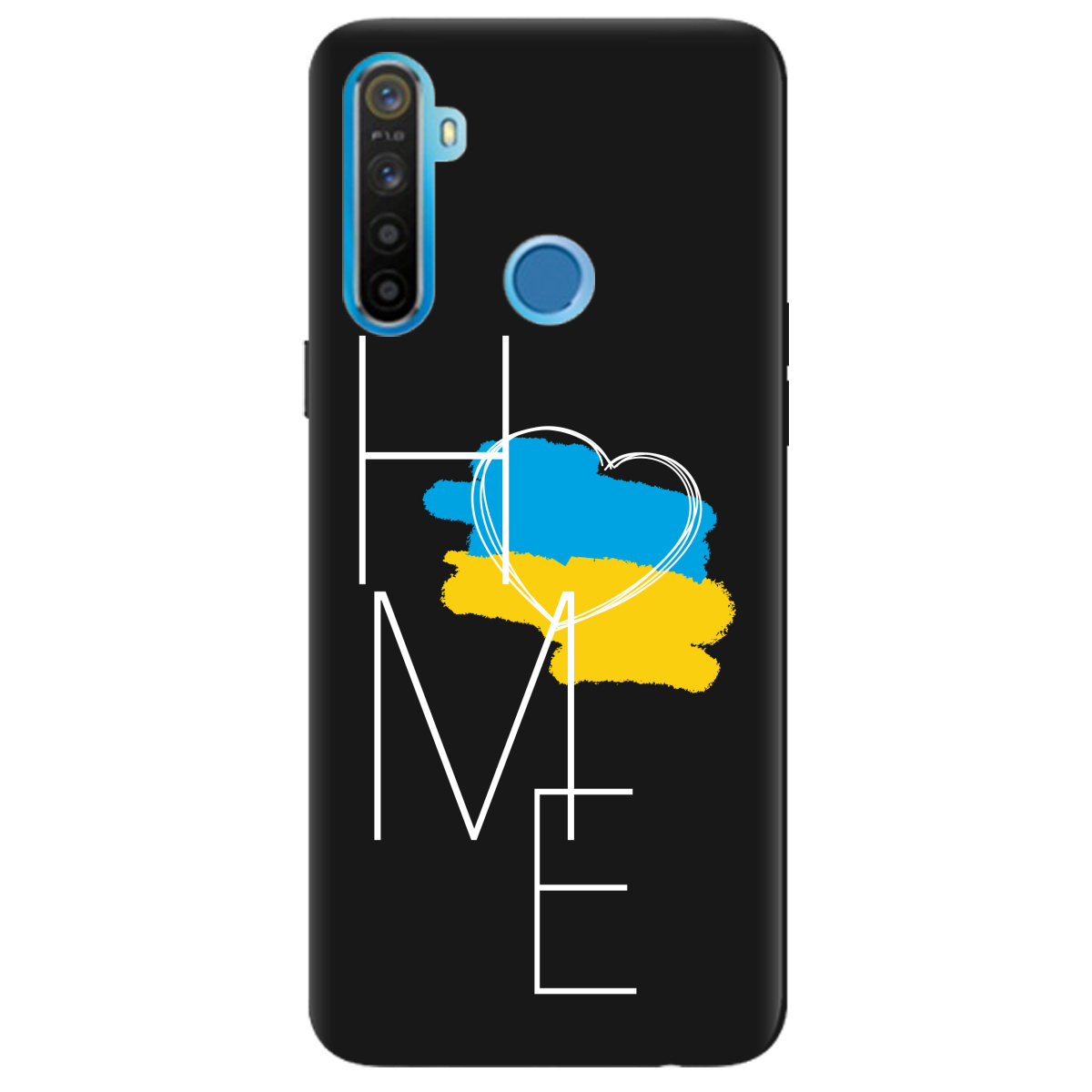 Чехол для Realme 5 черный матовый soft touch Дім - фото 1