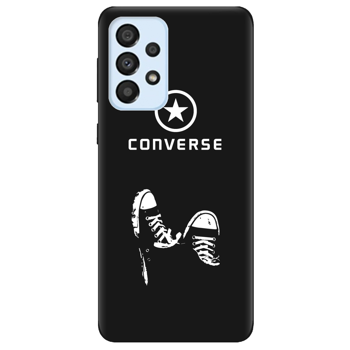 Чехол для Samsung Galaxy A33 черный матовый soft touch Converse - фото 1