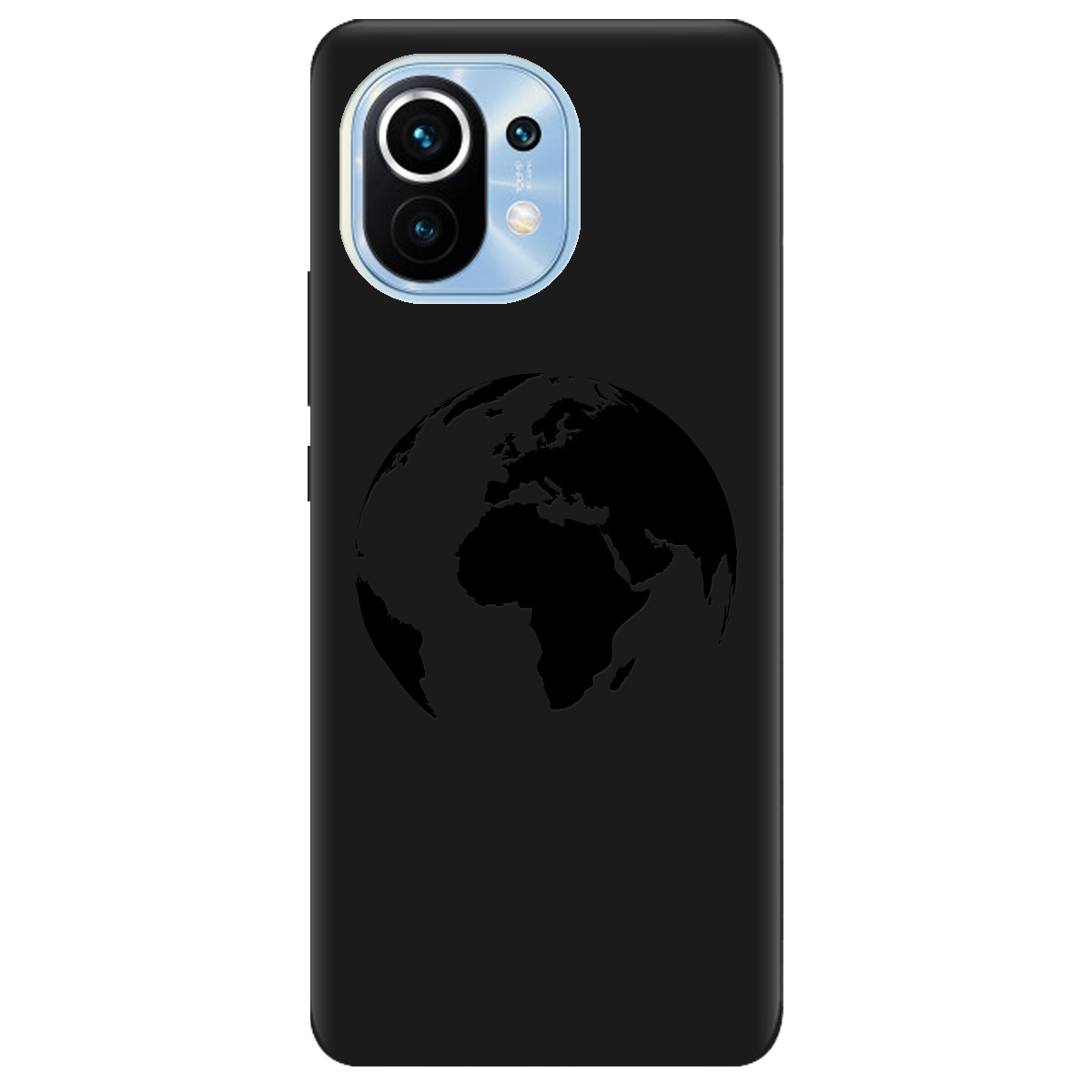 Чохол для Xiaomi Mi 11 чорний матовий soft touch Planet - фото 1