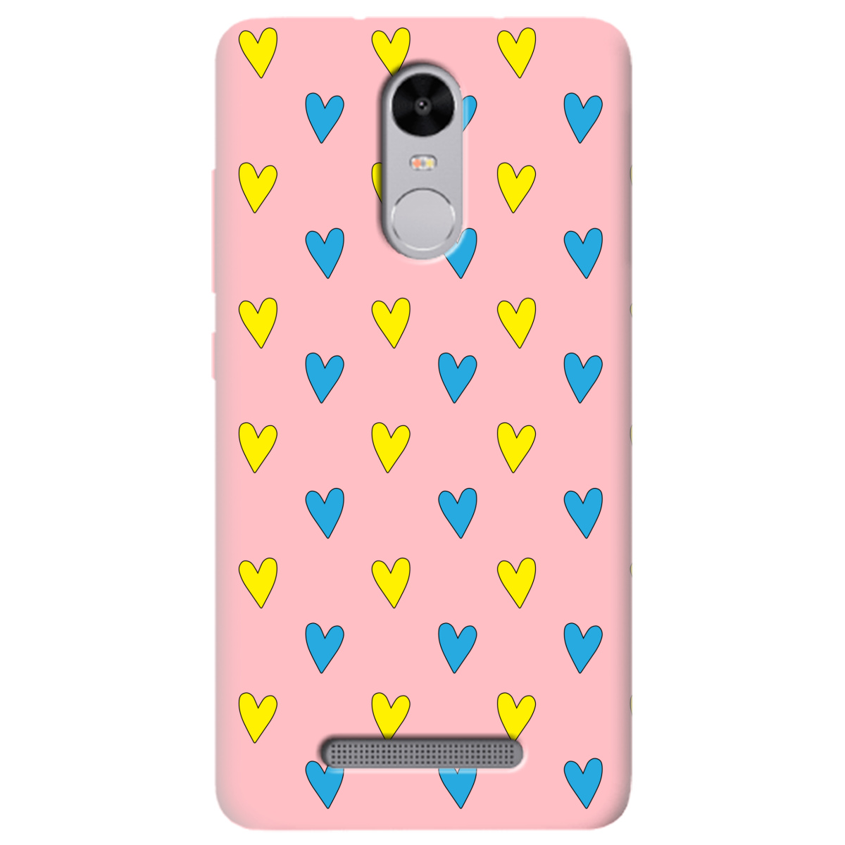 Чехол для Xiaomi Redmi Note 3 / 3 Pro нежно-розовый матовый soft touch Серденько - фото 1