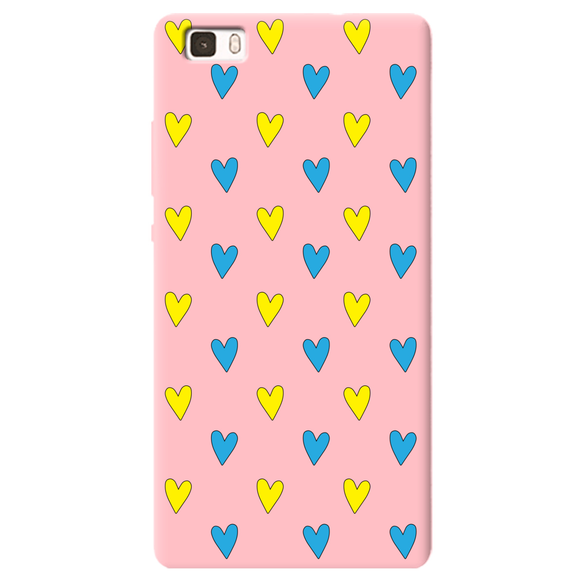 Чохол для Huawei P8 Lite ніжно-рожевий матовий soft touch Серденько - фото 1
