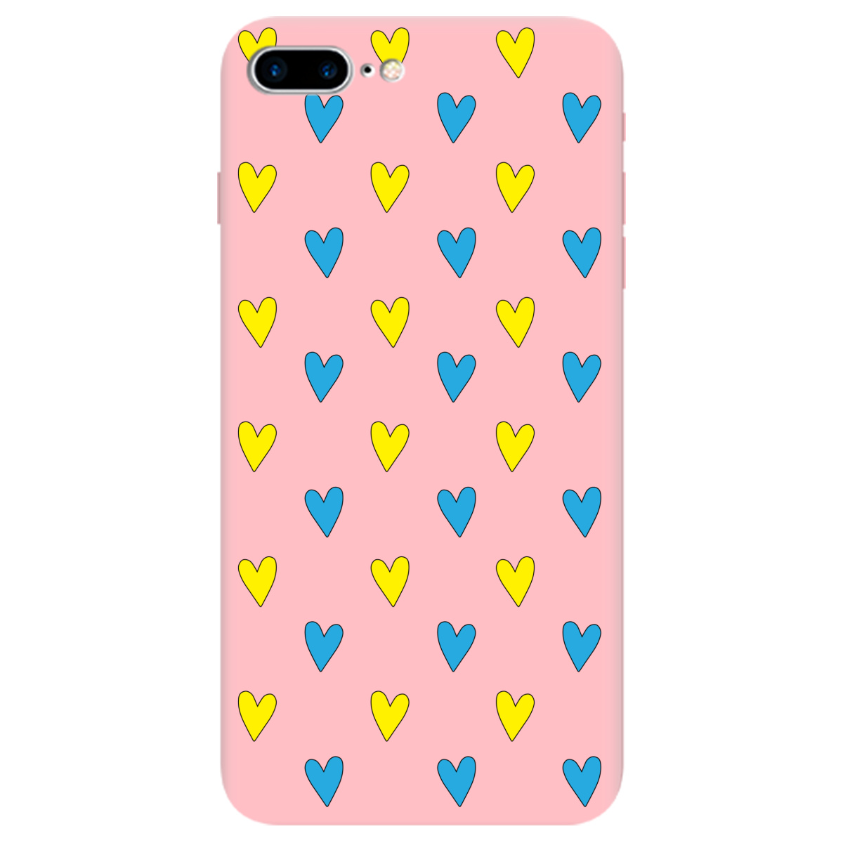 Чохол для Apple iPhone 7 Plus ніжно-рожевий матовий soft touch Серденько - фото 1