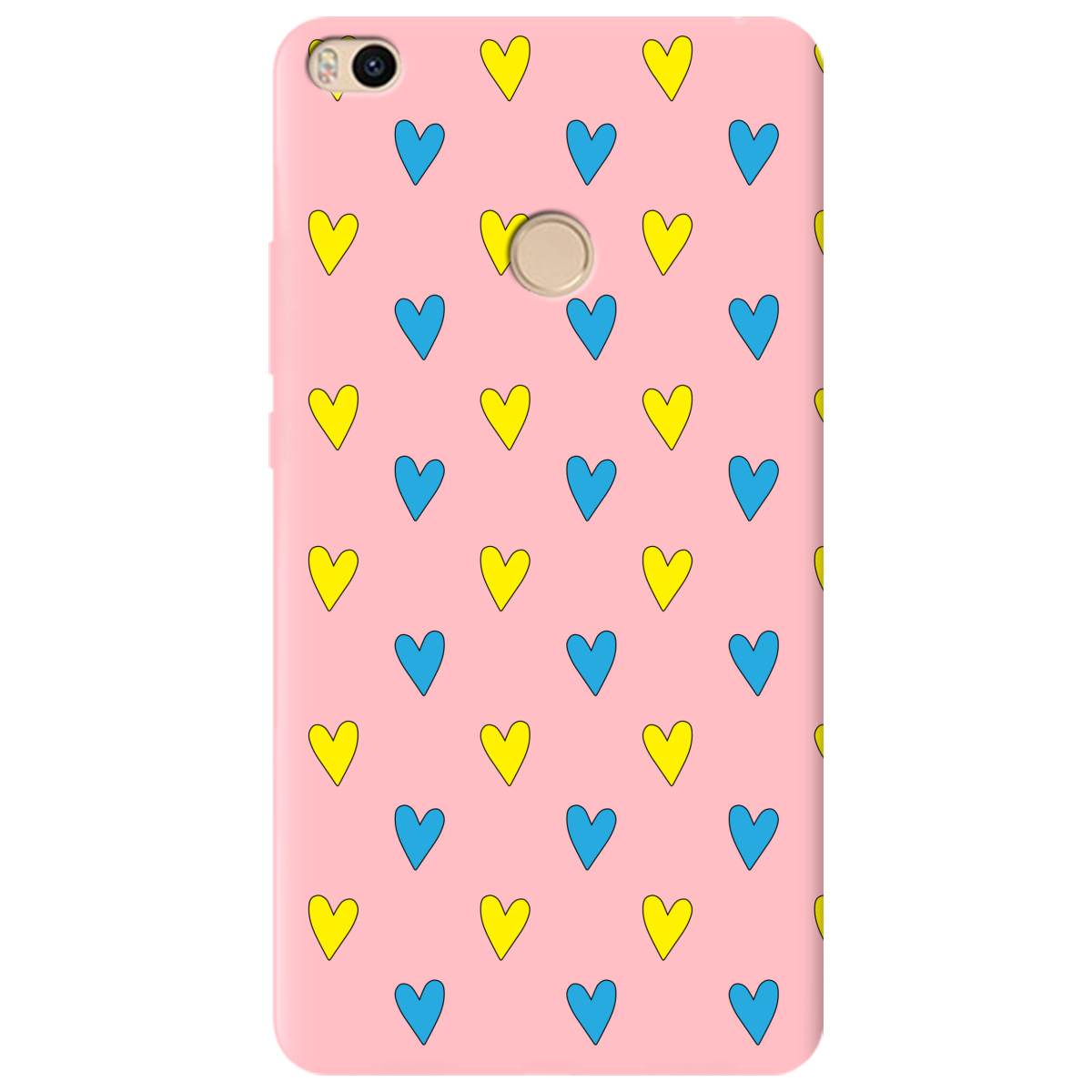 Чохол для Xiaomi Mi Max 2 ніжно-рожевий матовий soft touch Серденько - фото 1