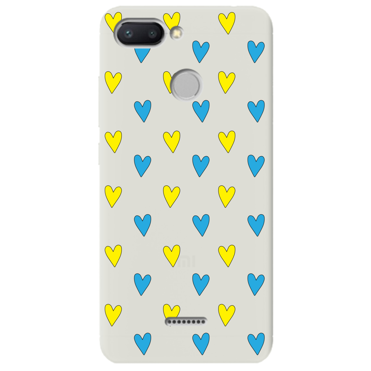 Чехол для Xiaomi Redmi 6 полупрозрачный матовый soft touch Серденько - фото 1