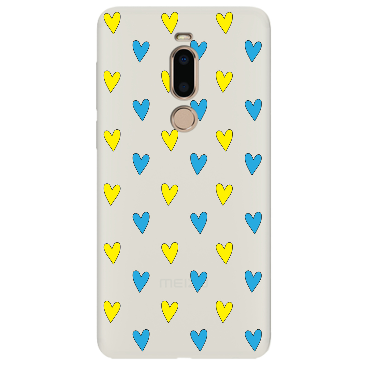 Чехол для Meizu V8 Pro полупрозрачный матовый soft touch Серденько - фото 1