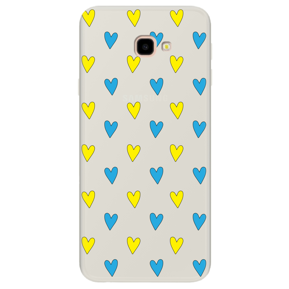 Чехол для Samsung Galaxy J4 Plus 2018 полупрозрачный матовый soft touch Серденько - фото 1