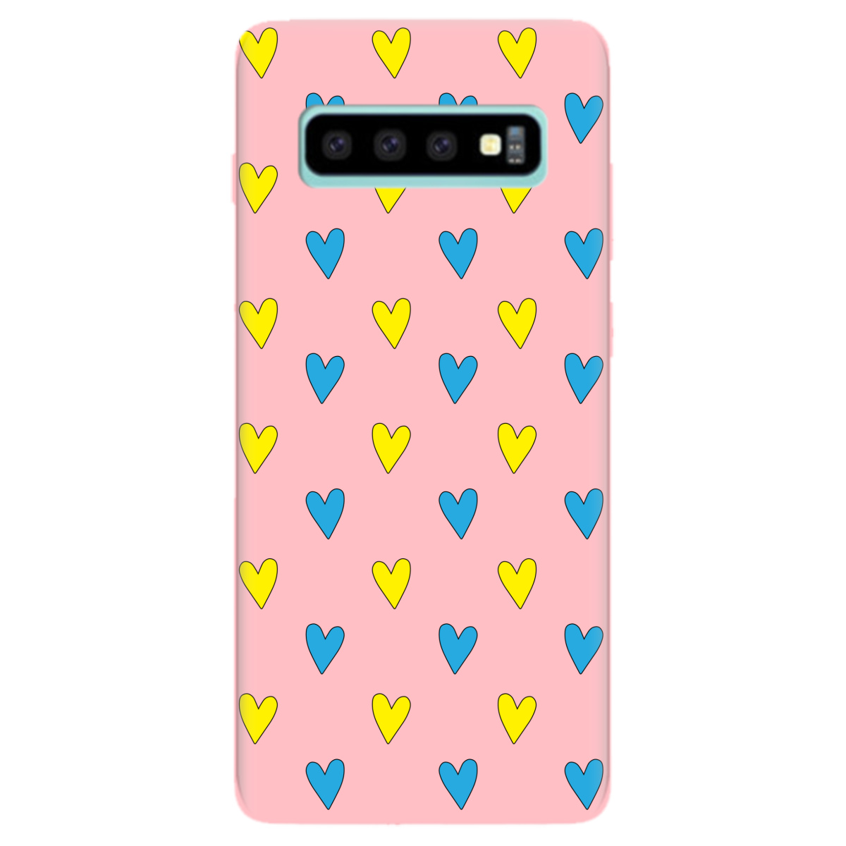 Чехол для Samsung Galaxy S10 Plus нежно-розовый матовый soft touch Серденько - фото 1