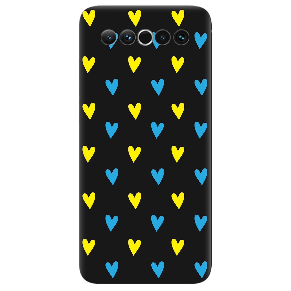 Чехол для Meizu 17 черный матовый soft touch Серденько - фото 1