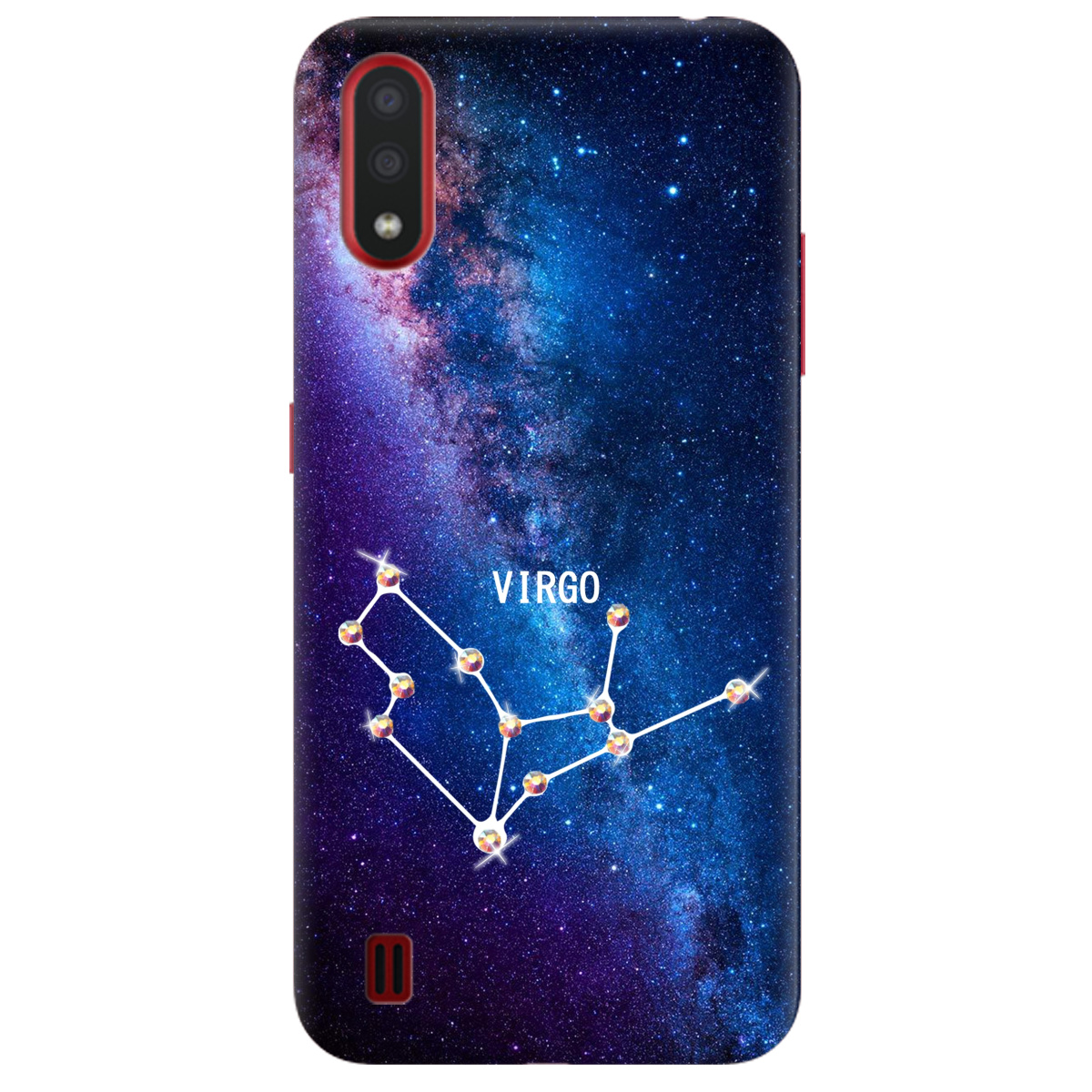 Чехол для Samsung Galaxy А01 Virgo (Дева) со стразами - фото 1