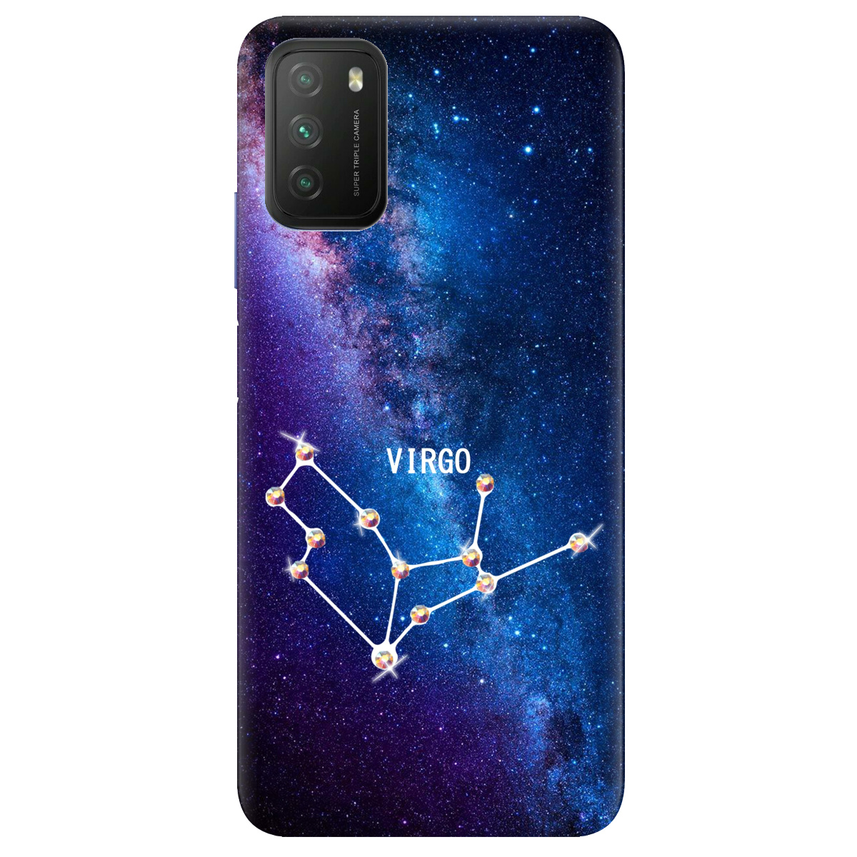 Чохол для Xiaomi Poco M3 Virgo (Діва) зі стразами - фото 1