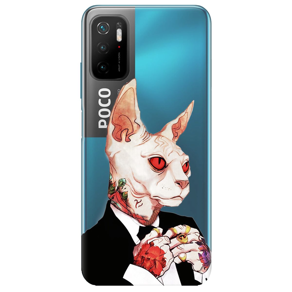 Чехол для Xiaomi Poco M3 Pro Mister cat - фото 1