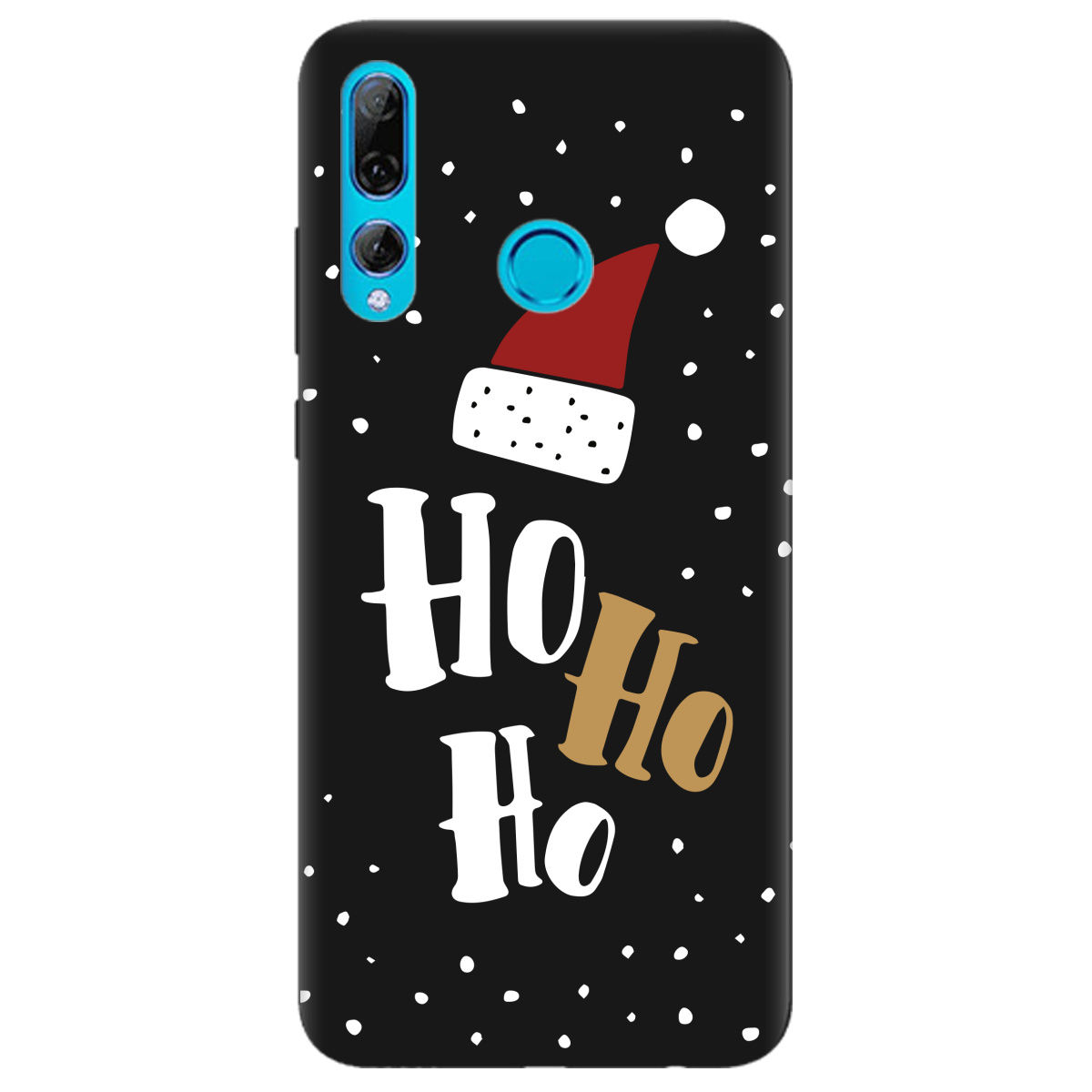 Чехол для Huawei P Smart Plus 2019 черный матовый soft touch Ho-ho-ho - фото 1