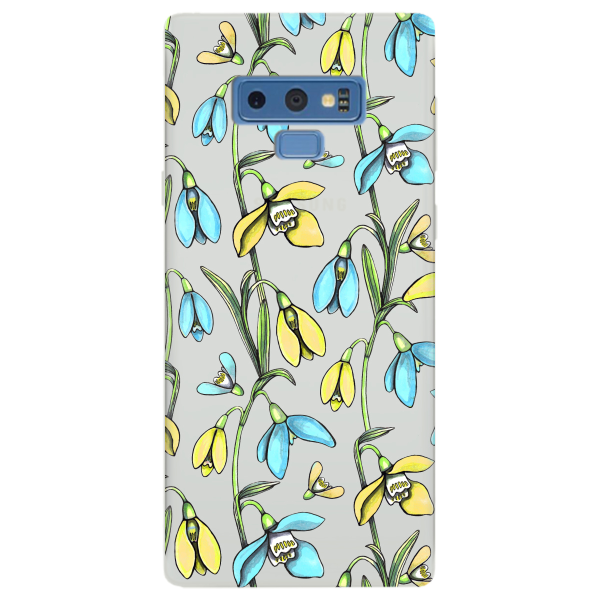 Чехол для Samsung Galaxy Note 9 полупрозрачный матовый soft touch Проліски - фото 1